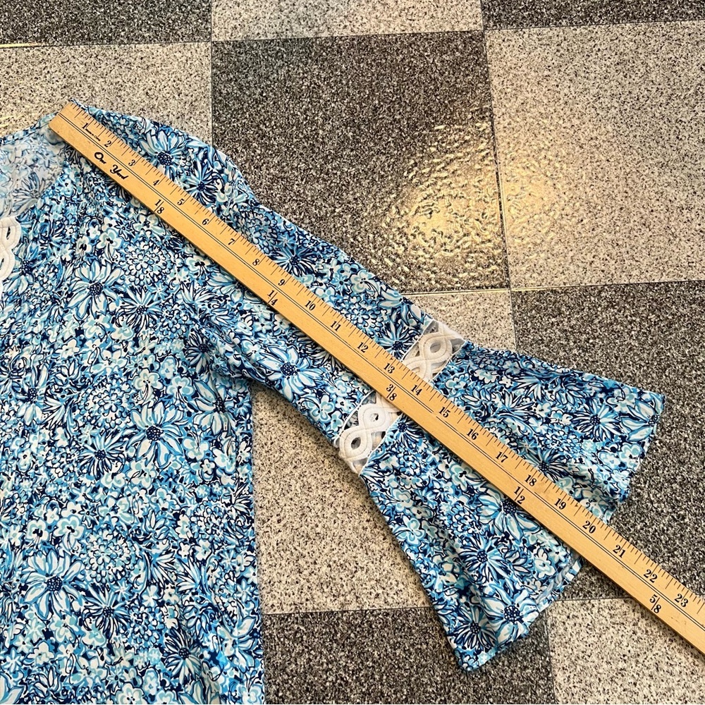 Lilly Pulitzer Hollie Tunic Top- Blue and White XS - Picture 6 of 11
